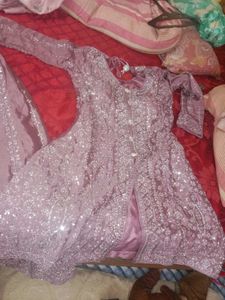 Elegant Lavender Pakistani Suit
