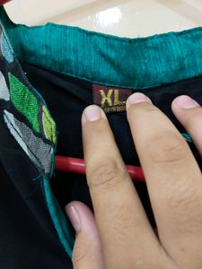 Green And Black Colour Kurti