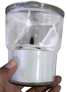 Stylish 400ml Glass Mug with Straw - White Sleeve