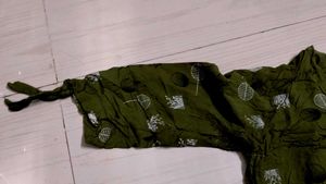 Green Printed Top