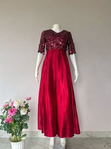 Elegant Maroon Ethnic Gown