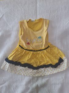 Yellow Color Cool Baby Girl Frok for Summers