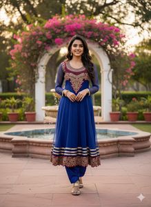 Royal Blue Anarkali Suit