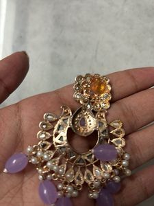 Lavender Beaded Earrings