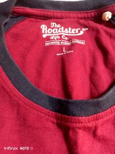 Roadster No 78 Maroon Colour T-shirt