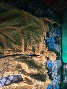 Yellow &amp; White Striped Kurti