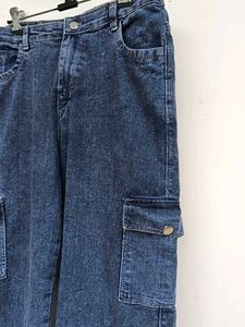Vintage Denim Cargo Jeans