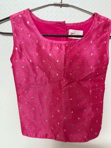 Hot Pink Sequin Sleeveless Top