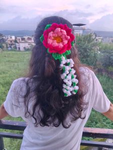crochet lotus gajra