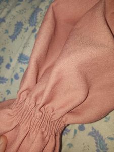 Pink Off-Shoulder Smocked Top