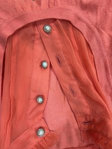 Elegant Coral Top