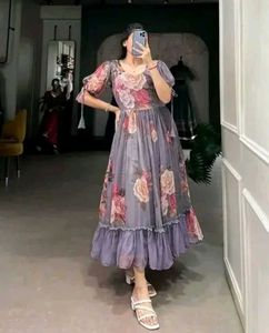 Soft Floral Print Dress