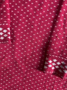 woolen Pink Embroidered Kurta