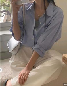 New With Tag Korean Bodyfit Light Blue Button-Down