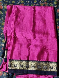 Pink &amp; Gold Trim Fabric