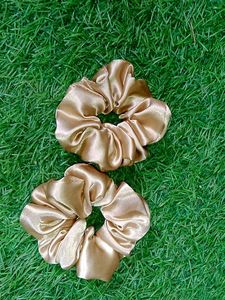 Handmade Scrunchies Golden Colour