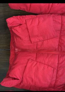 Crop Red Puffer Jacket