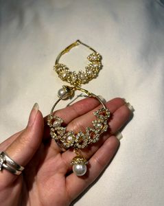 Cute Rhinestone Hoop Earrings