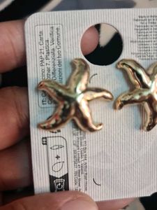 Gold Starfish Earrings