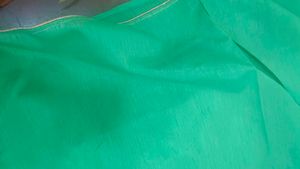 Beautiful Green Saree With Mirror Work