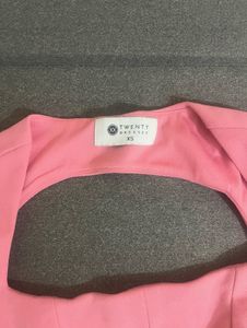 Pink Cutout Long Sleeve Top