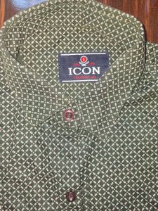 ICON Green Patterned Shirt