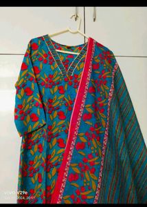New Unused PureCotton Vneck Suit Crepe Dupatta