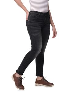 Black straight fit denim