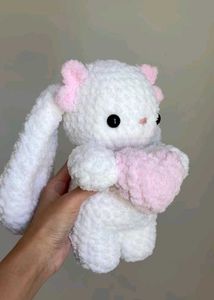 Crochet Bunny Plushie with Heart