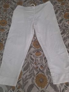 White  And Black Casual Pants