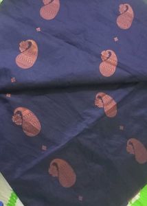 Navie Blue And Maroon Silk Saree