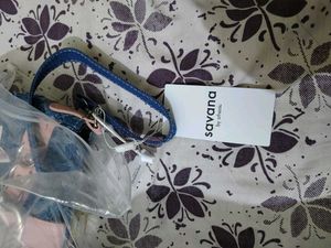 Savana Denim Studded Shoulder Bag