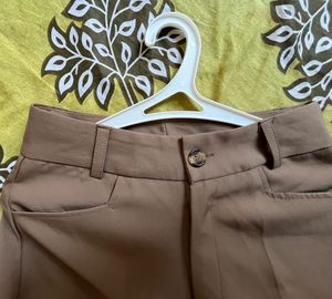 Brown cargo trousers