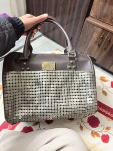 Stylish Metallic Accent Handbag