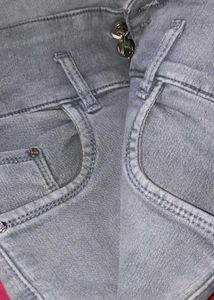 Gray Wash Denim Jeans