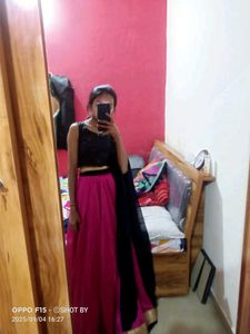 Pink &amp; Black Dupatta