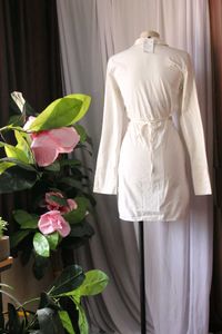 H&amp;M White Tie Up Dress
