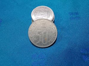 Commemorative And 50 Paisa Dandi March Coin Indian