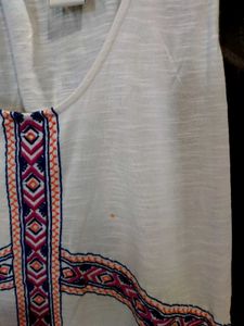 American Rag Cie Brand Embroidered Tank Top