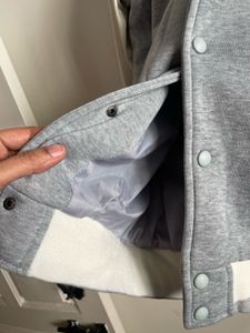 leather Sleeve Detail jacket