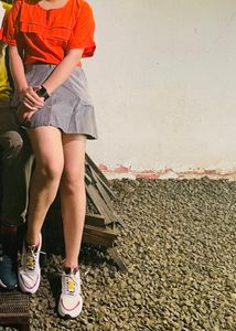 Grey Mini Skirt