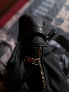 Unique Black Backpack with Applique