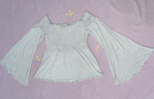 Bell Sleeve Off-Shoulder Top