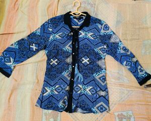 Patterned Shirt Top