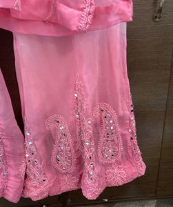 Pink Embellished Salwar Kameez Suit(handwork)