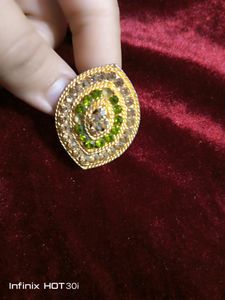 Green Diamond Ring
