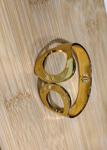 Gold-tone cutout cuff bracelet