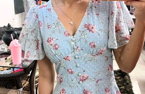 Blue Floral Mini Dress