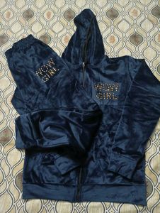 Blue Velvet Tracksuit - WOW GIRL