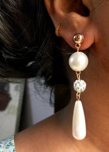 Pearl Bead Droplet Earrings